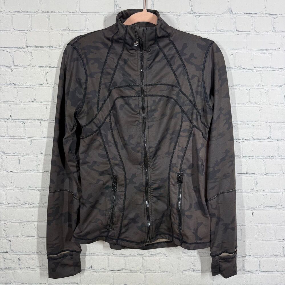 Lululemon Define Jacket Luon Heathered Women Size 10 Incognito Camo Mid Length - Picture 2 of 11